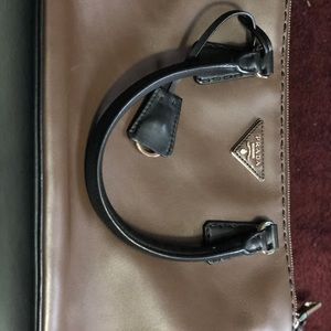 Prada City Calf Leather Satchel with cross body